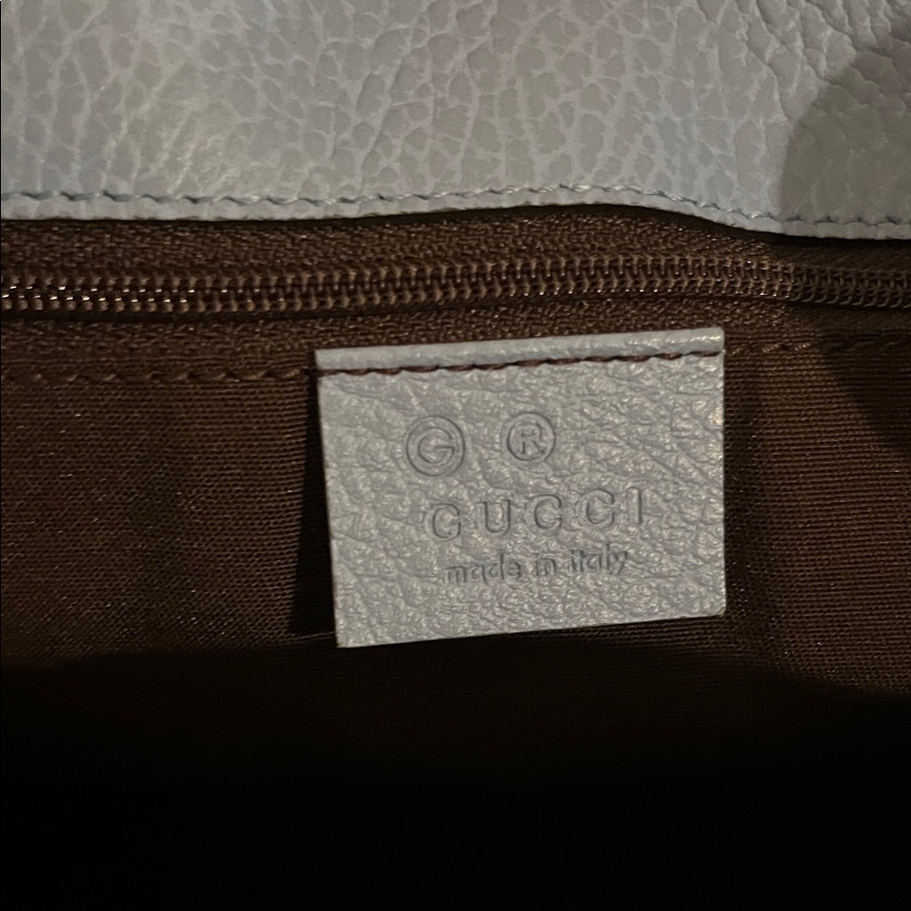 Gucci Light Blue Leather Shoulder Bag Authentic - Picture 8 of 10